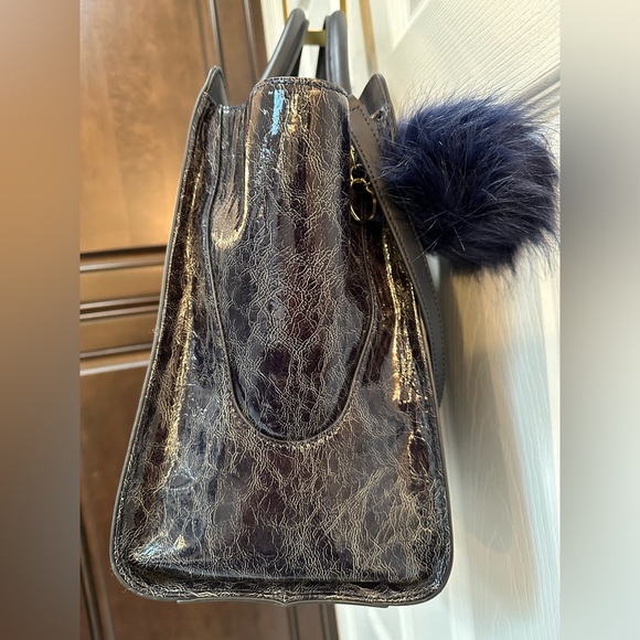 ZAC Posen navy satchel with detachable shoulder strap. - Picture 8 of 12